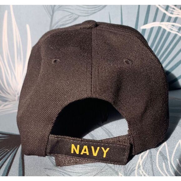NEW US Navy MILITARY OFFICIAL Embroidered Black TRUCKER BASEBALL Hat Cap - Picture 7 of 7
